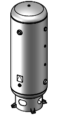 Manchester 302421 Vertical Receiver Tank, 120 Gal., Rated: 200# w/Basering Only