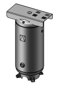 Manchester 302424 Vertical Receiver Tank, 120 Gal., Rated: 200# w/Basering & Topplate