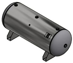 {E} 120 Gal Horiz. Tank 200 PSI SS
